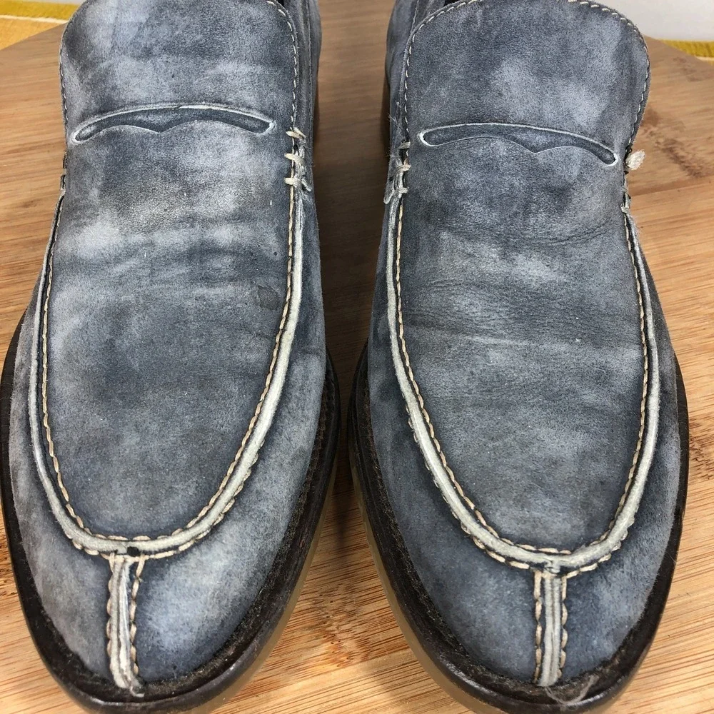 Donald Pliner size Mens 7 shoes Blue Leather Penny Classic Dress loafers